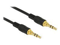 Audio kabel - mini-phone stereo 3.5 mm s piny (male) do mini-phone stereo 3.5 mm s piny (male) - 2 m - černá