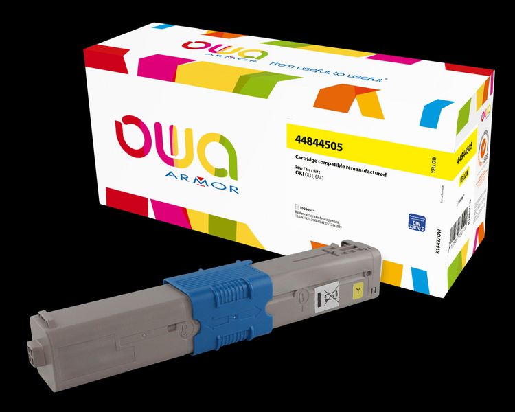 OWA Armor toner kompatibilní s OKI 44844505, 10000st, žlutá/yellow