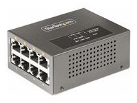 Unmanaged, For IP Cameras/Wireless APs/POSs (AS445C-POE-INJECTOR) - Dávkovač energie (Montovatelný na DIN lištu / zeď) - 160 Watt - výstupní konektory: 4 - černá - kompatibilní s TAA