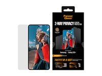 PanzerGlass Privacy ochranné sklo Samsung Galaxy S26+ s bezprašným aplikačním boxem a filtrem pro ochranu soukromí