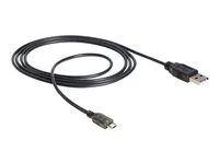 Kabel USB - USB (M) do Micro USB typ B (M) - USB 2.0 - 1.5 m - černá, antracitová