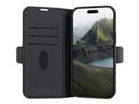 Pouzdro s klopou pro mobilní telefon - polyuretan (PU), plast - černá - pro Apple iPhone 16 Plus