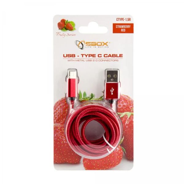 SBOX USB-TYPEC-15R Kabel USB 2.0/TypeC 1,5m černý