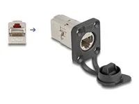 D-Type RJ45 built-in connector/coupler
