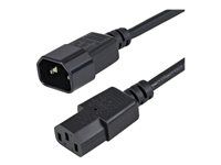 UL Listed - Prodlužovací šňůra - power IEC 60320 C13 do IEC 60320 C14 - 1 m - černá