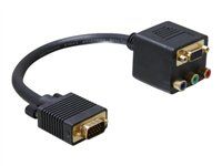 Adaptér VGA) - HD-15 (VGA) (M) do HD-15 (VGA), RCA (F) - 20 cm
