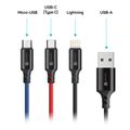 CONNECT IT Wirez 3v1, kabel USB 2.0/Ligh+mUSB+C