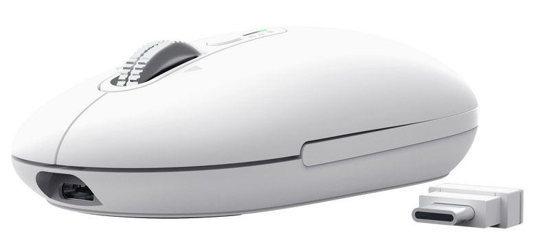 Trust Seron Slim/Kancelářská/Optická/3 200 DPI/USB+BT/Bílá