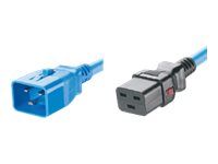 Locking Power Cord C20 to C19 2.4m Blue