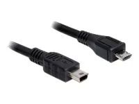 Kabel USB - mini-USB Type B (M) do Micro USB typ B (M) - USB 2.0 - 1 m - černá