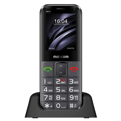 MAXCOM MM730, Telefón pre seniorov, čierny