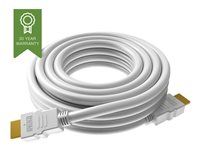 Kabel HDMI s ethernetem - HDMI s piny (male) do HDMI s piny (male) - 1 m - bílá - podporuje 4K