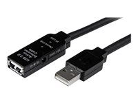 M/F - 15 meter USB 2.0 Repeater Cable Cord - USB A Male to USB A Female - 15 m, Black (USB2AAEXT15M) - Prodlužovací šňůra USB - USB (F) do USB (M) - USB 2.0 - 15 m - aktivní - černá - pro P/N: SVA5H2NEUA, UUSBOTG