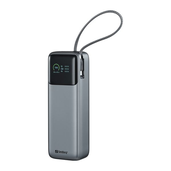 Sandberg All-in1 Powerbank 20000 mAh PD 130W, powerbanka s USB-C kabelem, černá
