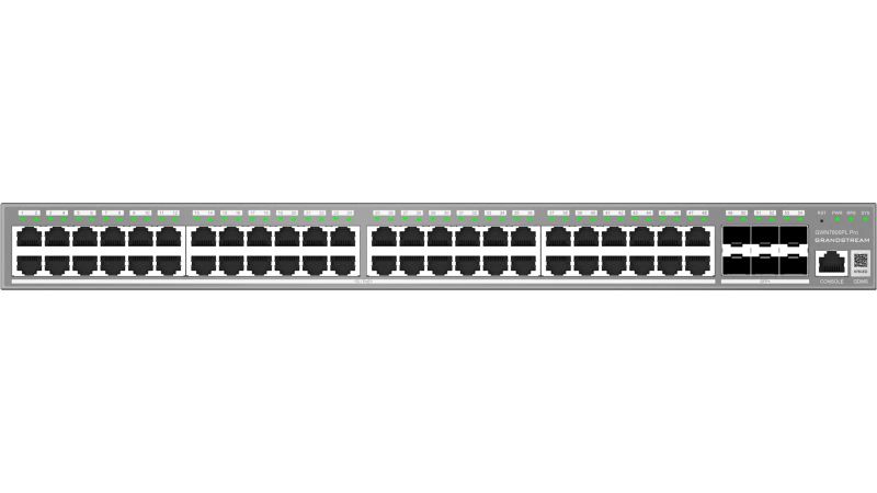 Grandstream GWN7806PL Pro Layer 2++ Managed switch, 48x 1Gb RJ45, PoE, 6x SFP+, stacking
