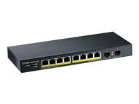Přepínač - inteligentní - 8 x 10/100/1000 (PoE+) + 2 x gigabitů SFP - desktop, pro připevnění na zeď - PoE+ (77 W)