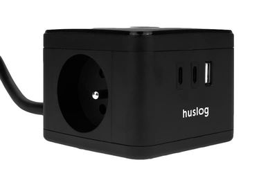 Prodlužovací kabel HUSLOG Smart Black 1,4m