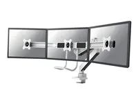 Montážní sada - plný pohyb - pro 3 LCD displeje - hliník - bílá - velikost obrazovky: 17"-24" - upevnění svorkou, průchodka, upevnitelné na stůl