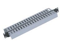 19'' vyvazovací panel 1U oboustranná plastová lišta šedá RAL7035