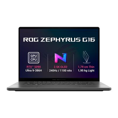 ASUS ROG Zephyrus G16/GU606AX-TB070Z/U9-386H/16"/2560x1600/64GB/1TB/RTX 5090/bez OS/Gray/2R
