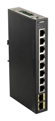 D-Link DIS-100G-10S Průmyslový Gigabit unmanaged switch, 8 GbE, 2 SFP