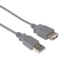 PremiumCord KUPAA5 kabel USB2.0 A-A 5m, šedý