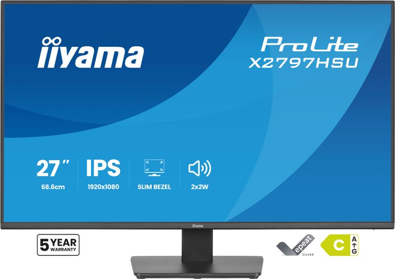 iiyama ProLite/X2797HSU-B1/27"/IPS/FHD/120Hz/4ms/Černá/5R