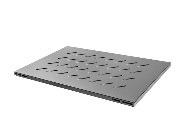 Lanberg 19" pevná police pro otevřený rack 800MM 1u/480,5x580mm max. nosnost do 120KG černá