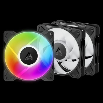 ARCTIC P12 Pro A-RGB (3 Pack) - 120mm A-RGB PWM ventilátor s rozdělovačem kabelů