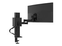Montážní sada (pivot, základna, rozpěrka VESA, zvedací sloupek, prodlužovací ramena, 2dílná svorka na stůl) - Technologie konstantní síly - pro Displej LCD - matná čerň - velikost obrazovky: 21.5-38"