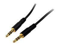3 ft - Slim - M / M - AUX Cable - Male to Male Audio Cable - AUX Cord - Headphone Cable - Auxiliary Cable (MU3MMS) - Audio kabel - mini-phone stereo 3.5 mm s piny (male) do mini-phone stereo 3.5 mm s piny (male) - 91 cm - černá - pro P/N: RKCOND17HD, SV231DPU34K, SV431DPDDUA2, SV431DPUA2, USBC2VGCAPRO, UVCHDCAP