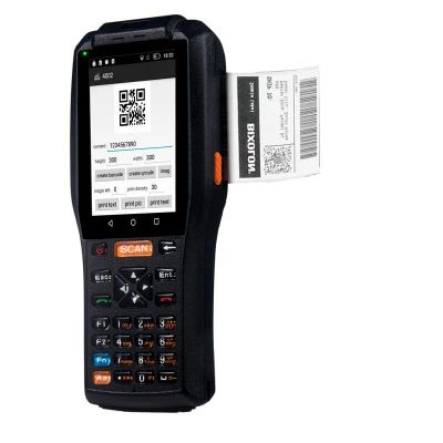 QUNSUO Mobilní PDA 1D, Android V6.0 s tiskárnou