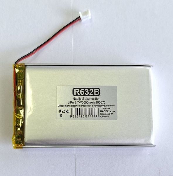 Nabíjecí baterie LiPo 3,7V/5000mAh 105075 HADEX