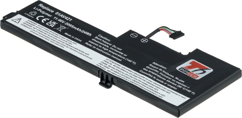 Baterie T6 Power pro Lenovo ThinkPad T470, T480, internal, 2095mAh, 24Wh, 3cell, Li-pol