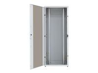 RMA-15-A68-CAX-A1 - 19" stojanový rozvaděč 15U/600x800mm prosklené dveře, IP20 nosnost 800kg světle šedý RAL7035