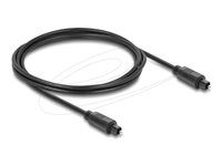 Delock - Digitální audio kabel (optický) - TOSLINK s piny (male) do TOSLINK s piny (male) - 2 m - optické vlákno - cerná