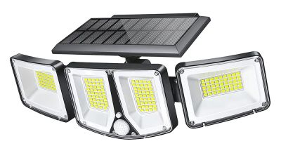 Venkovní solární LED světlo s pohybovým senzorem VIKING S180/1200lm/2200mAh/3 režimy/IP65