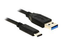 USB kabel - USB-C (M) do USB typ A (M) - USB 3.1 Gen 2 - 50 cm - reverzibilní konektor C - černá