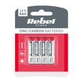 Baterie AAA (R03) Zn-Cl REBEL 4ks / blistr BAT0080B