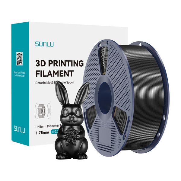 Filament SUNLU PLA+ Silk 1kg černý 1,75mm