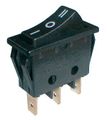 Přepínač kolébkový 3pol./3pin (ON)-OFF-(ON) 250V/15A černý