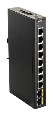 D-Link DIS-100G-10S Průmyslový Gigabit unmanaged switch, 8 GbE, 2 SFP