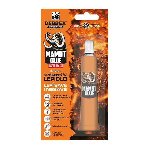 Lepidlo DEN BRAVEN MAMUT GLUE Disper Fix šedé 25ml