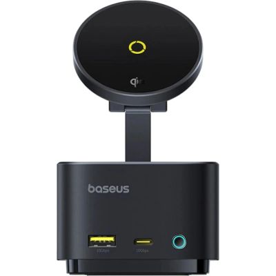 Baseus Nabíjecí stanice MagPro 7v1 s bezdrátovým nabíjením 15W cosmic black