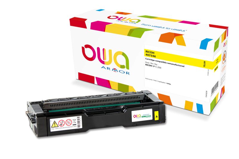 OWA Armor toner kompatibilní s RICOH 407546, 1600st, žlutá/yellow