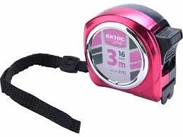 Metr svinovací růžový, 3m/16mm, 1xbrzda, EXTOL LADY
