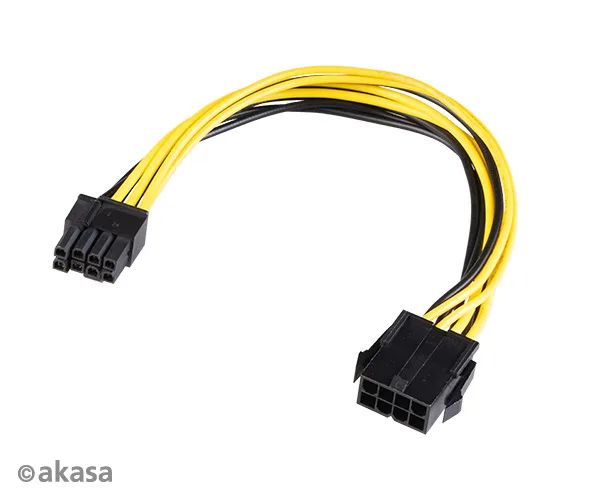 AKASA - 12V ATX 8-Pin na PCIe 6+2 pin adaptér