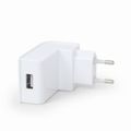 Univerzální USB nabíječka GEMBIRD, 2,1 A, bílá barva