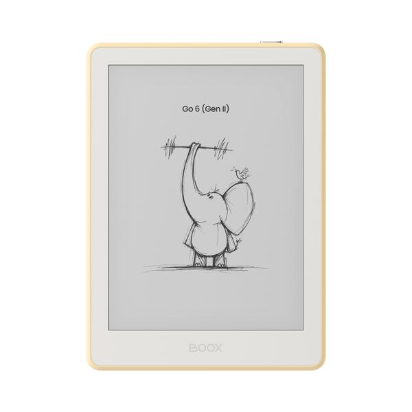 E-book ONYX BOOX GO 6 (Gen II), custard, 6" Carta 1300, 32GB, Bluetooth, Android 11, E-ink displej