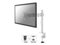 Montážní sada - plný pohyb - pro Displej LCD - stříbrná - velikost obrazovky: 10"-30" - upevnění svorkou, průchodka, upevnitelné na stůl